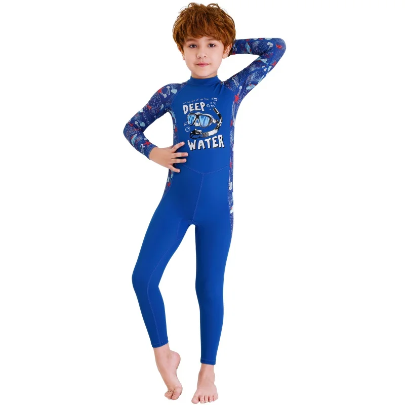 Kids Diving Suit Neoprenes Wetsuit Children For Keep One-piece Warm Long Sleeves UV Protection Swimwear | Спорт и развлечения