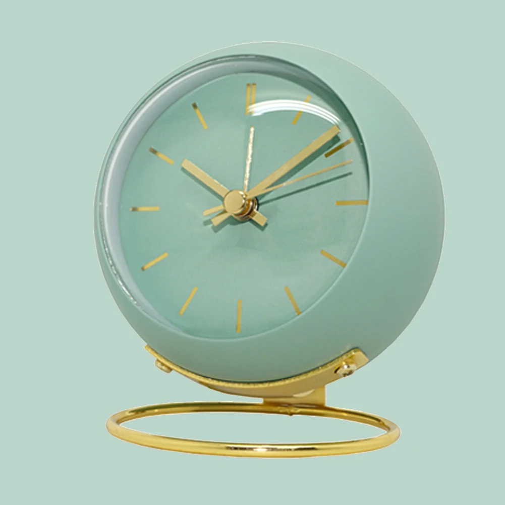 Тихий светящийся круглый нетикающий ретро-часы для прикроватной тумбочки