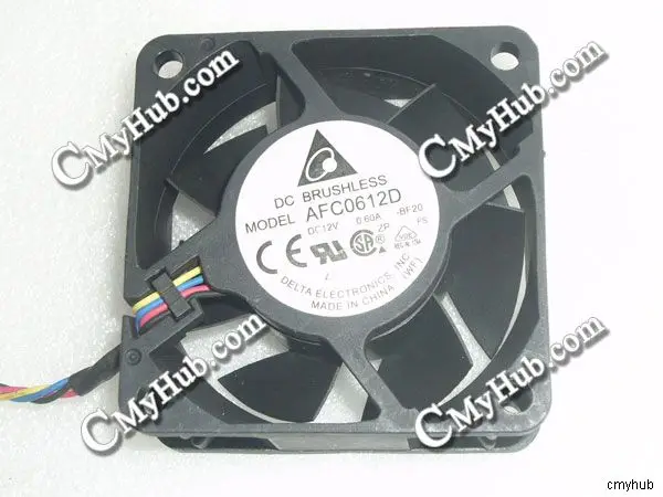 Для DELTA AFC0612D BF20 DC12V 0.60A 6025 6 см 60 мм 60x60x25 4 контактный проводной охлаждающий
