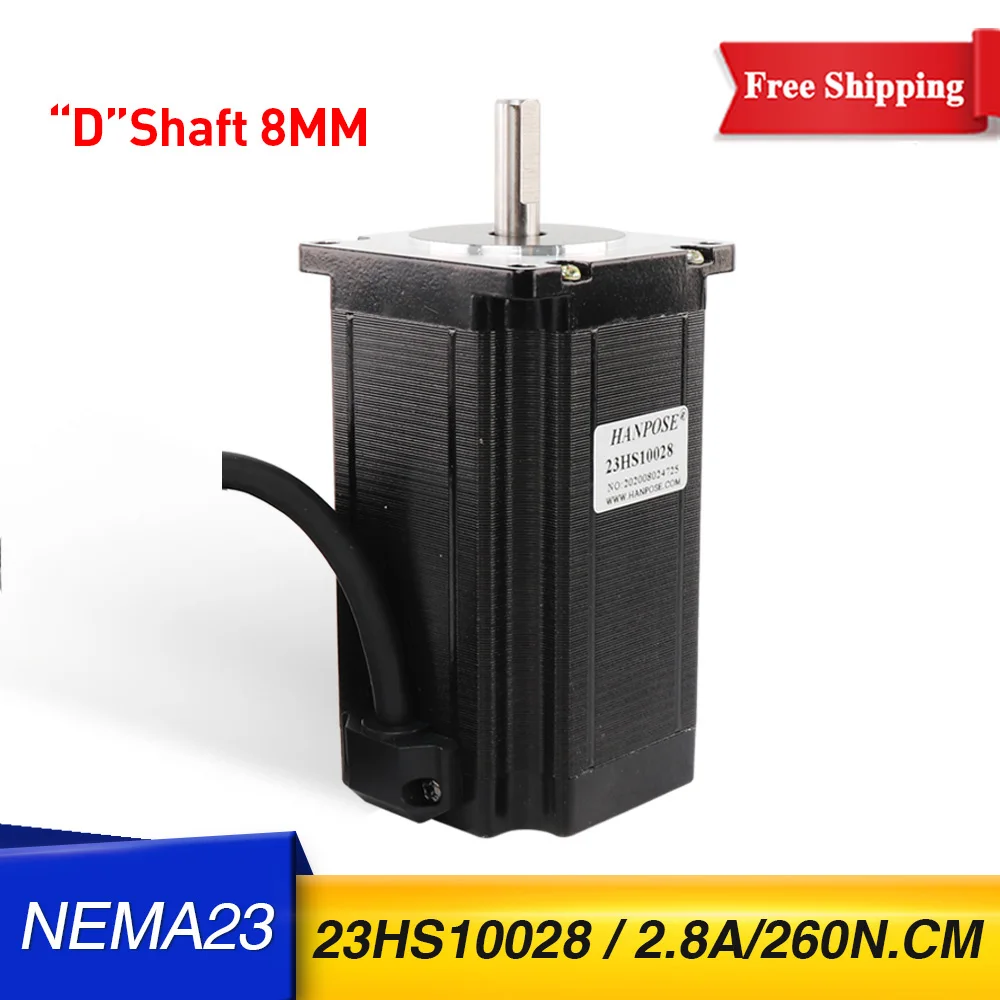 

Free Shipping 1 Pcs 23HS10028 4-Lead Nema 23 Stepper Motor 57 Motor 2.8A 260N.CM ISO CNC For 3D Printer Robot Foam Plastic Meta