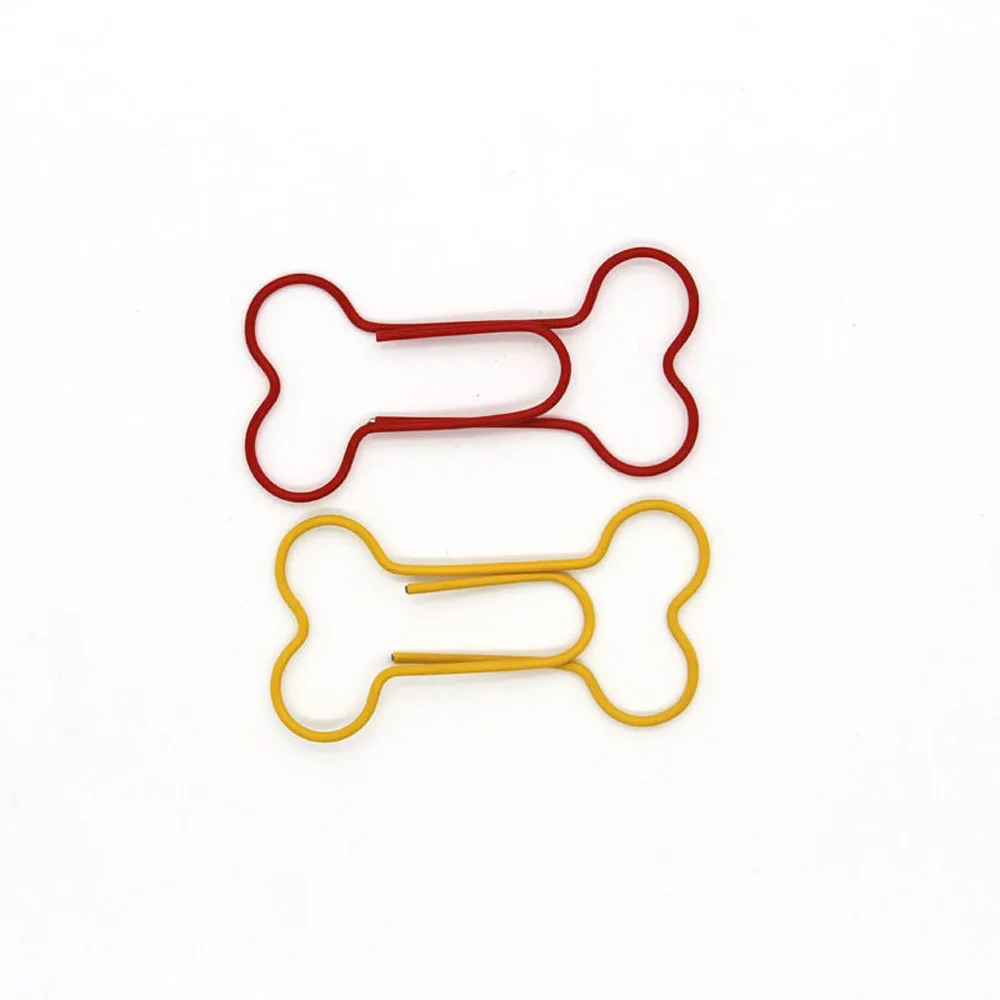 

24pcs/lot Cute Bone Shape Paperclip Hollow Metal Binder Note Note Paper Photo Clip Learning Stationery Japanese School Supplies