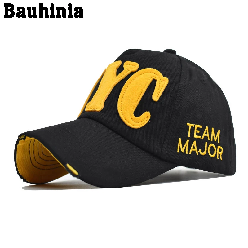 

Bauhinia NYC letter embroidery Baseball Caps for men women spring Adjustable cap sunscreen cap