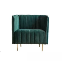 luxury elegant modern style velvet metal leisure sofa chair with backrest comfortable lounge stool for living room restaurant