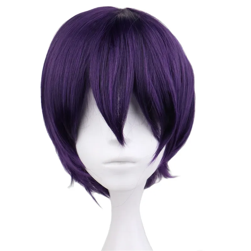 Аниме Noragami Yato фиолетовый короткий термостойкий синтетический волос Косплей