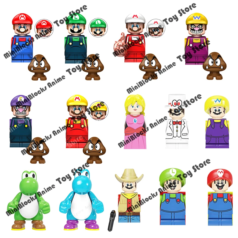 Конструктор Super Mario Bros сборная мини-модель кукол из пластика фигурка героя