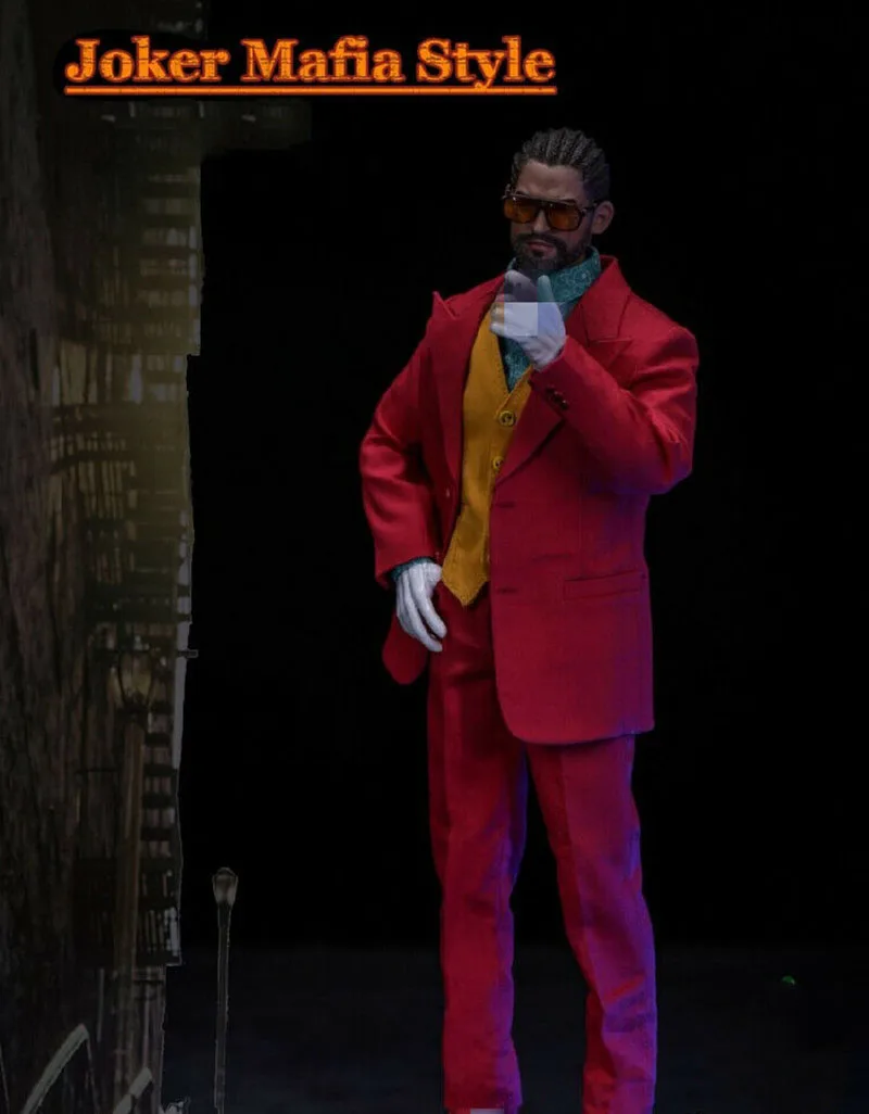 cuke toys ma 002 16 mafia style male red suit set joker clothes accessories model fit 12‘’ man action figure toys free global shippi