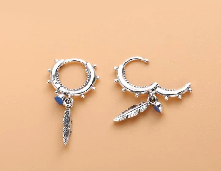 

925 prata esterlina pan brinco espiritual penas brincos para festa de casamento feminino presente moda joias