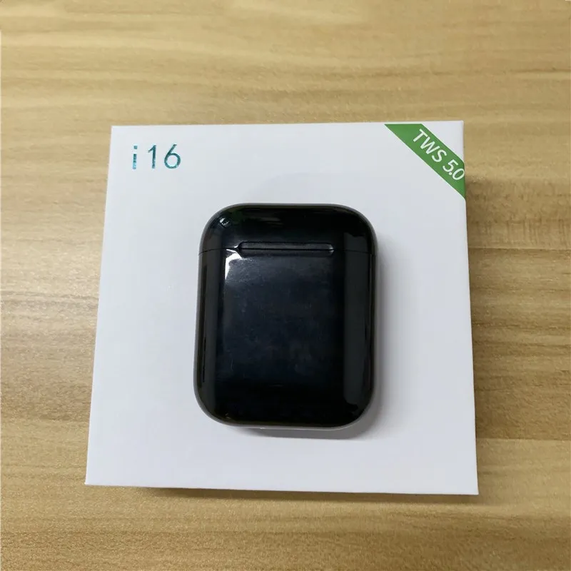 black i16 Hessy I16 TWS беспроводные наушники 1:1 Bluetooth 5,0 гарнитуры наушники с микрофоном стерео наушники Pk I10 I12 - Цвет: black i16