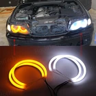 Для BMW 3 серии E46 седан туристический пикап купе компактный 1998-2005 Стайлинг автомобиля молочно-белый свет SMD светодиодные ангельские глазки комплект кольцевых гало