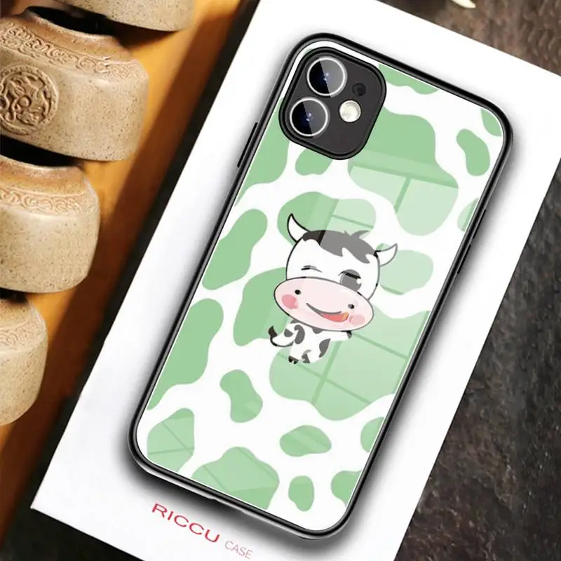Riccu чехол для телефона с рисунком молочной коровы чехлы телефонов из закаленного