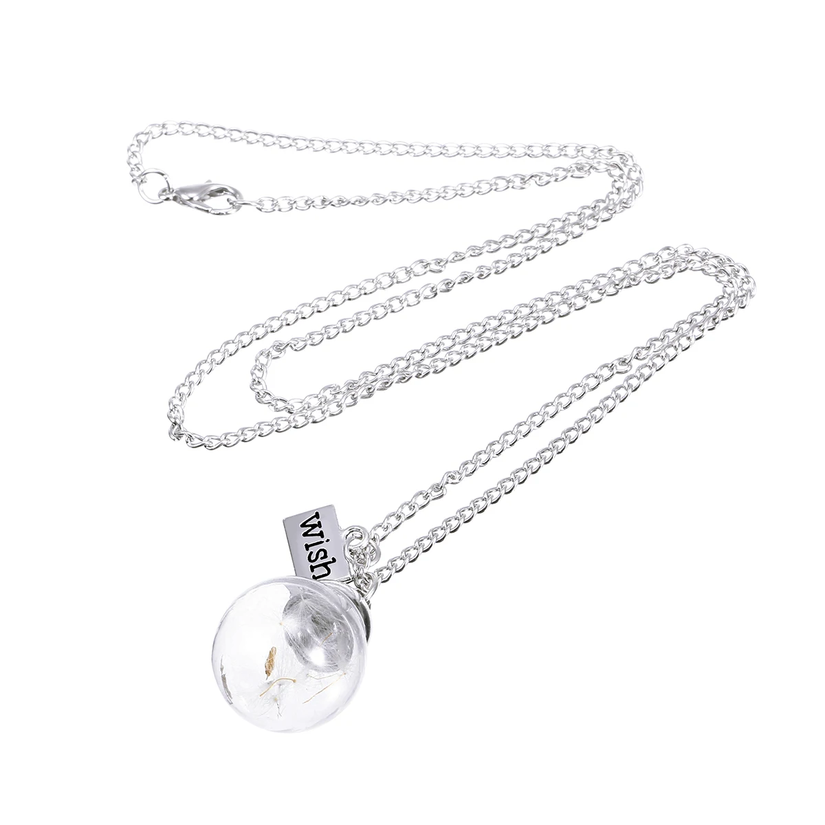 Ожерелье женское из натурального одуванчика в стеклянной бутылке|Ожерелья с