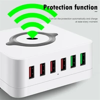 qc3 0 6 port usb wireless quick charger built in safety system against overcharge over voltage fire proof heat resistant