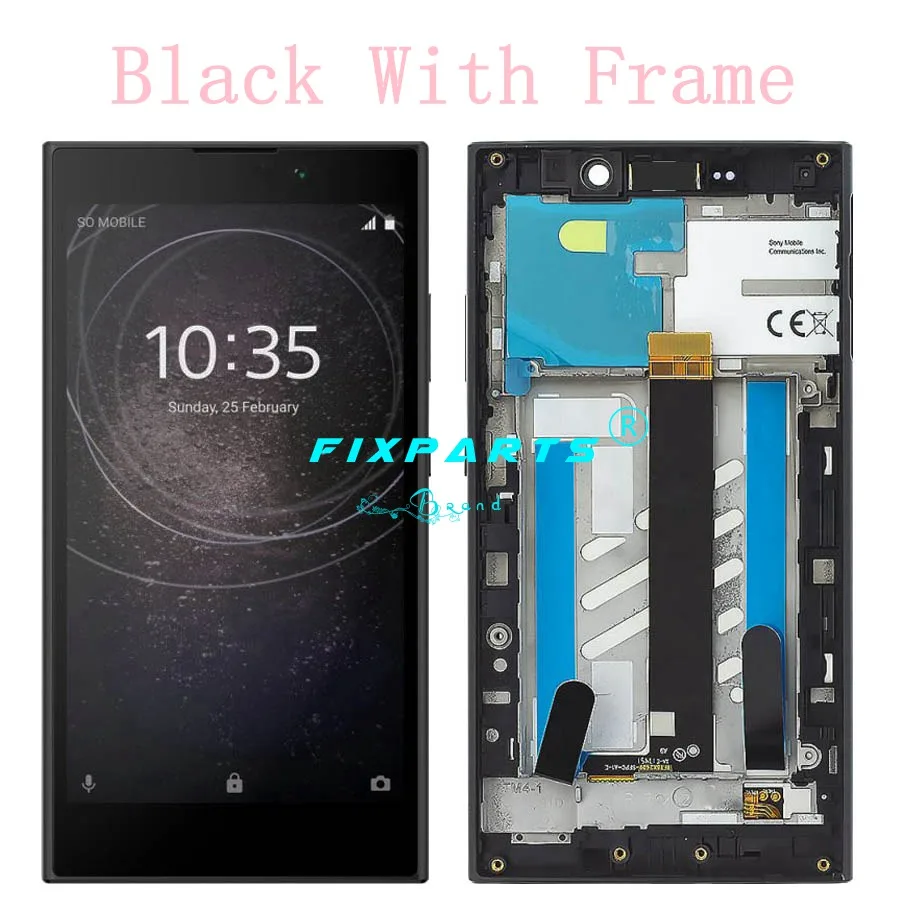 Black With Frame ЖК-дисплей для sony Xperia L2 ЖК-дисплей H3311 H3321 H4311 H4331 ЖК-дисплей с сенсорным экраном Сенсорное Стекло в сборе L2 ЖК-дисплей - Цвет: Black With Frame
