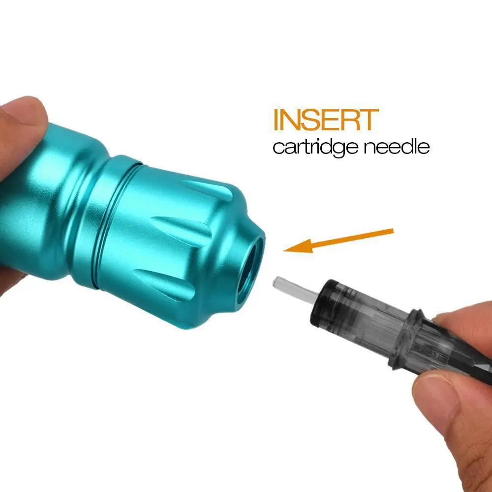 Алюминиевая тату-машинка в форме ракеты Вращающаяся ручка для перманентного