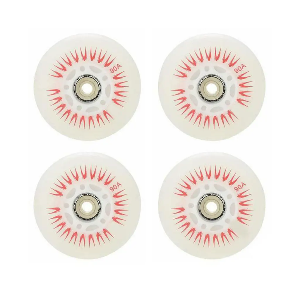 4 шт. колеса для коньков на колесах 90 А светодиодное освещение 80 76 72 68 Прямая