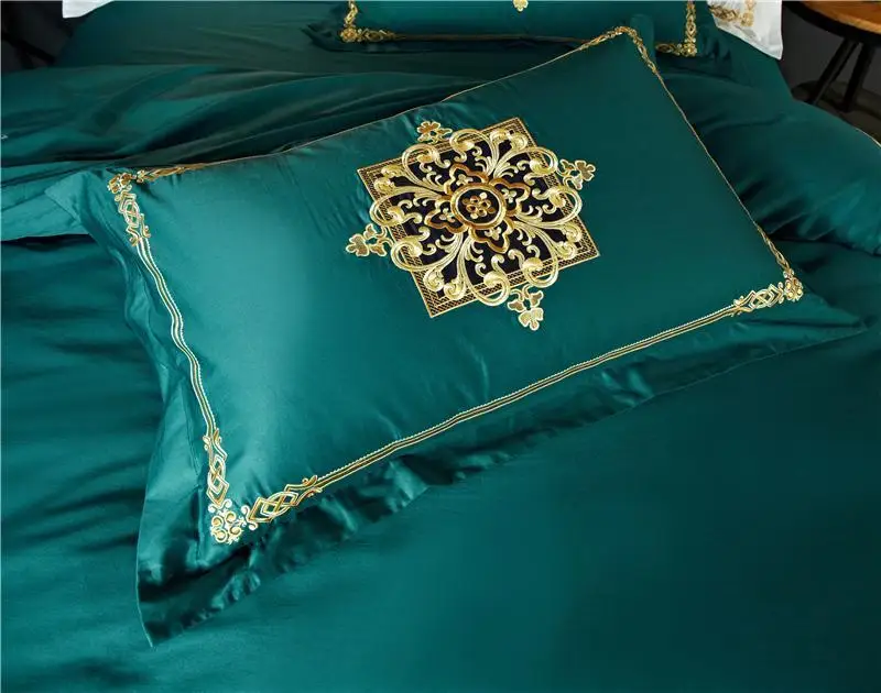 

Luxury Egypt cotton palace art Bedding Set high quality embroidered 4/6Pcs Duvet Cover Set Bed Sheet Pillowcases Queen King Size