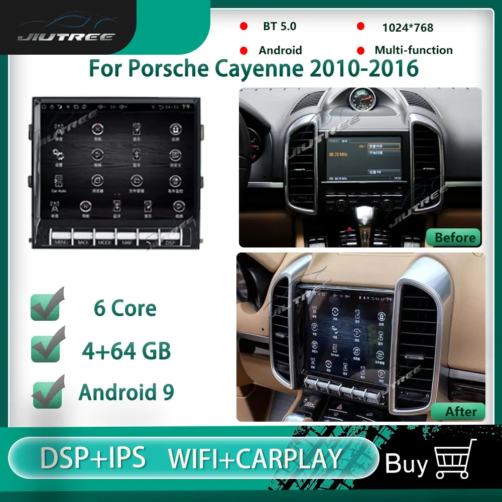 

Автомагнитола Android 9 для Porsche Cayenne 2010-2016, автомагнитола 2K HD сенсорный ЖК-экран, 2 Din, магнитола