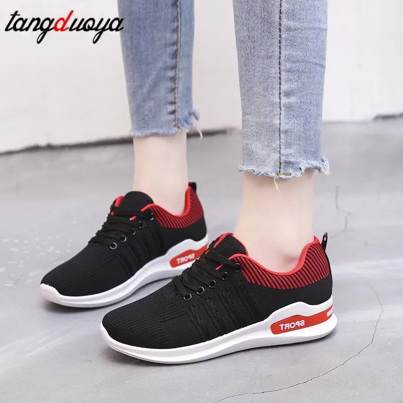 Новинка 2020 года Женская спортивная обувь Кружевная Повседневная Zapatillas для бега