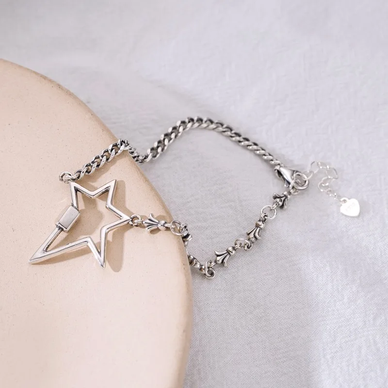 Женский винтажный браслет регулируемая цепочка с пентаграммой | Украшения и