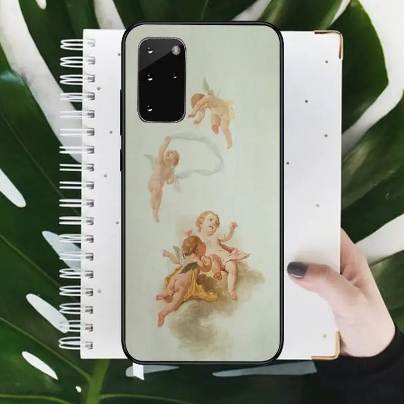

Angel cute retro art Renaissance Phone Cases For Samsung galaxy S 9 10 20 A 10 21 30 31 40 50 51 71 s note 20 j 4 2018 plus
