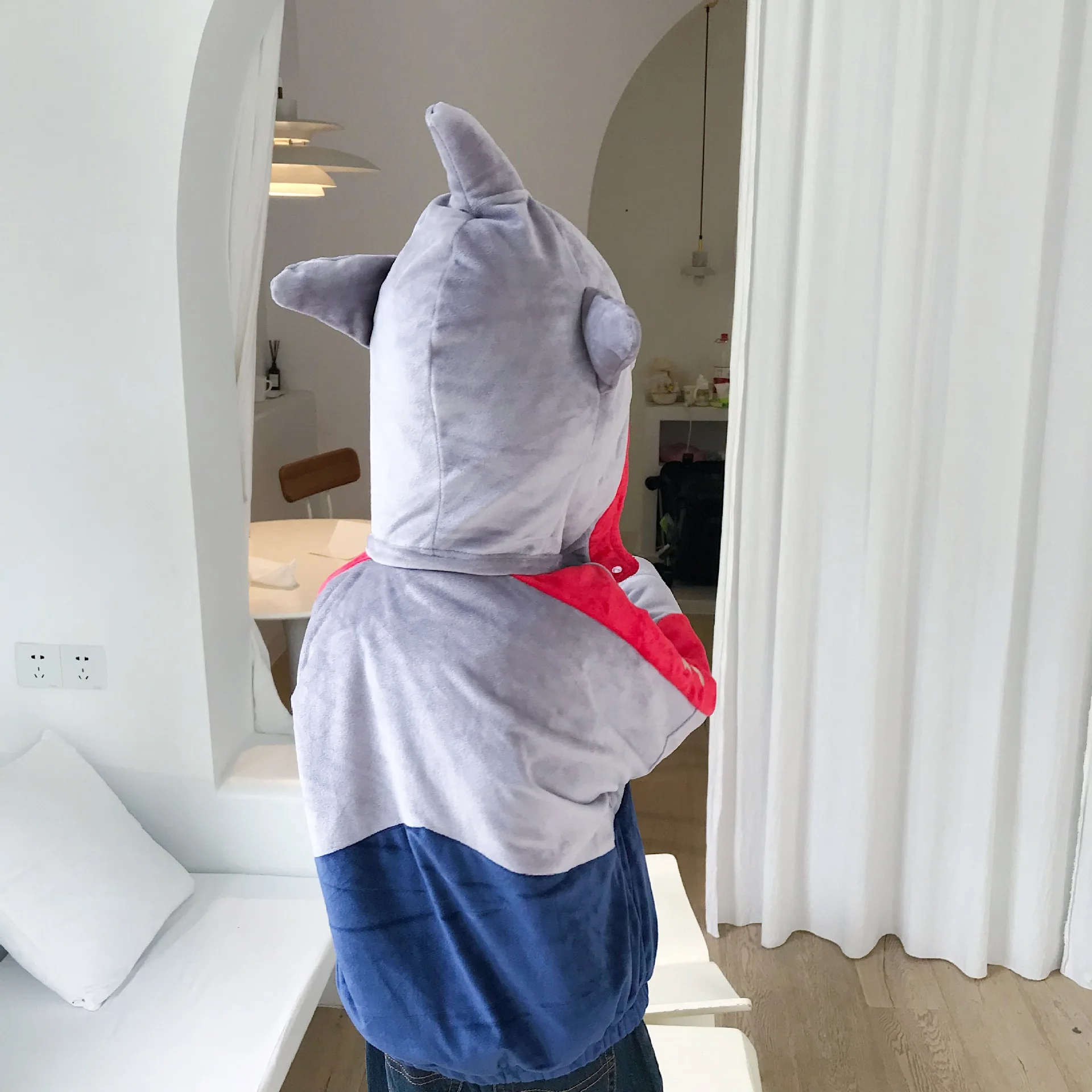 Tonytaobaby/новая зимняя одежда для мальчиков и девочек; пальто с акулой; хлопковые пальто с объемной акулой; детская куртка