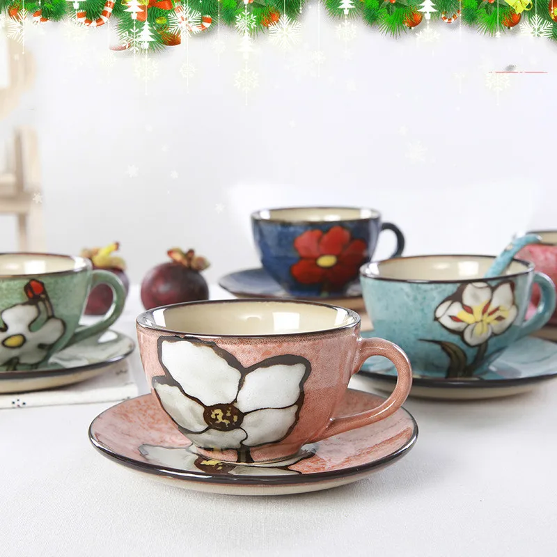 Кофейная чашка Корейская ручная роспись Керамическая кофейная кружка в