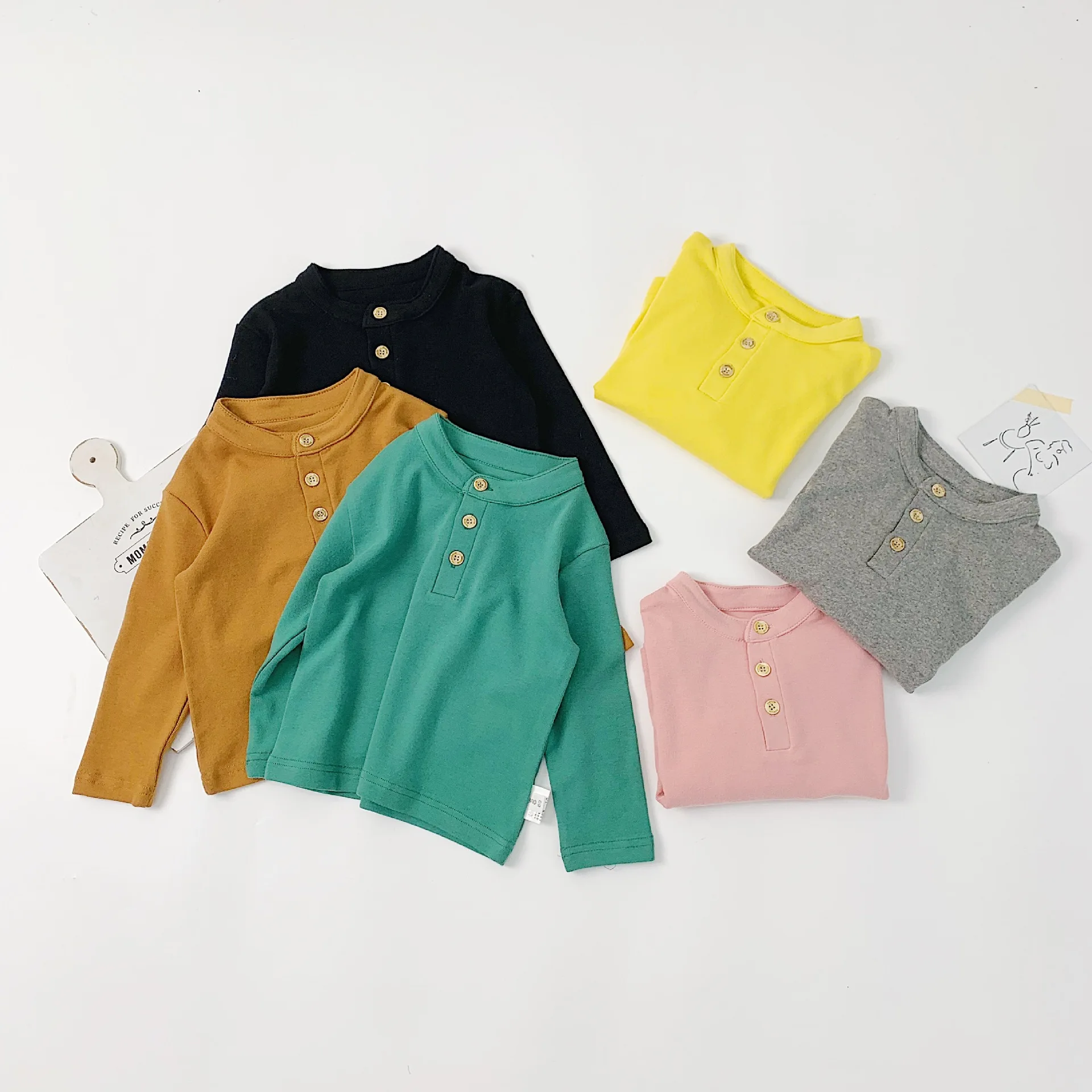 Футболка детская с круглым вырезом длинным рукавом на осень|Тройники| |