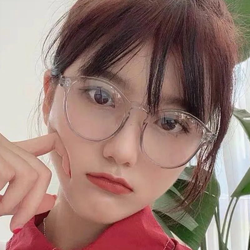 

Round Fashion Full Frame Retro Glasses Retro Literary Flat Mirror Men and Women Personality Glasses Frame