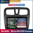 9 дюймов для Renault Logan Sandero 2012-2019 символ автомобильное радио мультимедийный видеоплеер навигатор GPS Android 10