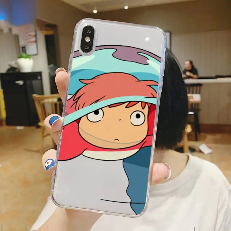 

Hayao Miyazaki anime ponyo love Phone Case Transparent soft For iphone 5 6 7 8 11 12 s c se plus mini x xs xr pro max shell