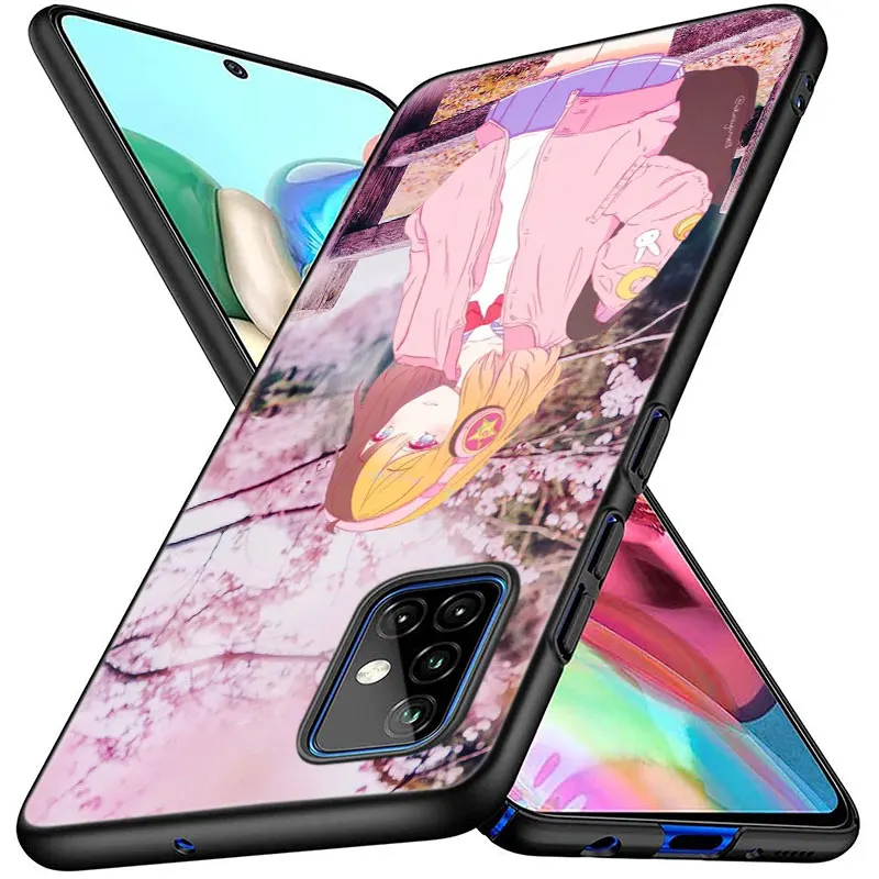 Японский розовый аниме чехол для Samsung Galaxy M12 M11 M21 M02S M42 M30S M31S M40S M51 M32 M01 J2 Core J6 J8 2018 J4 -