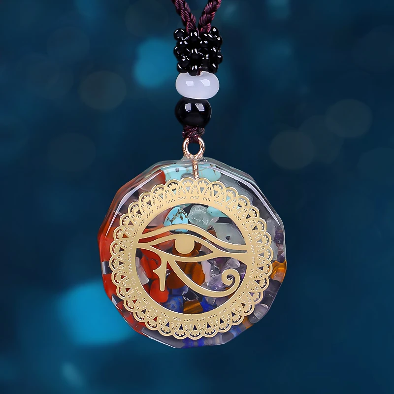 Horus Eye All Seeing Eyes Orgonite подвеска Sri Yantra ожерелье Священная Геометрия энергия чакры