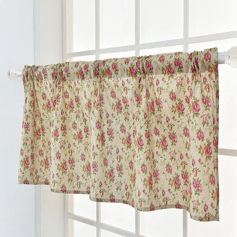Kitchen Door Curtain Fresh Multicolor Short Curtains Bay Window Tulle Drapes Cabinet Dustproof Decor Rod Half-curtain | Дом и сад