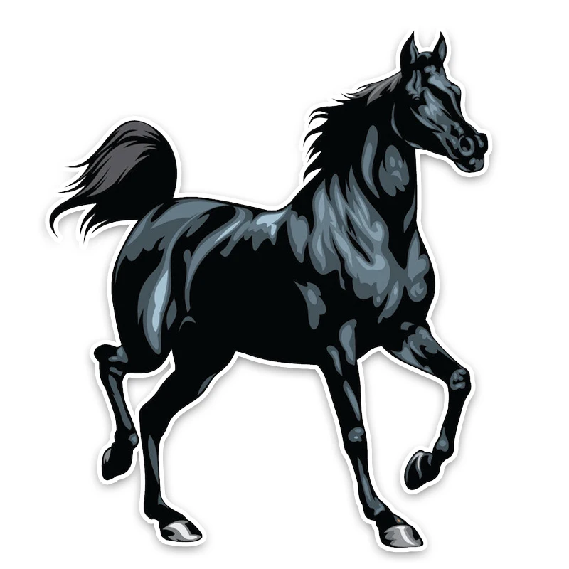 

W-0439 Hot Selling Creative Colorful Horse Personality Car Stickers PVC Fashion Auto Laptop Decorative Accessories Quality Decal