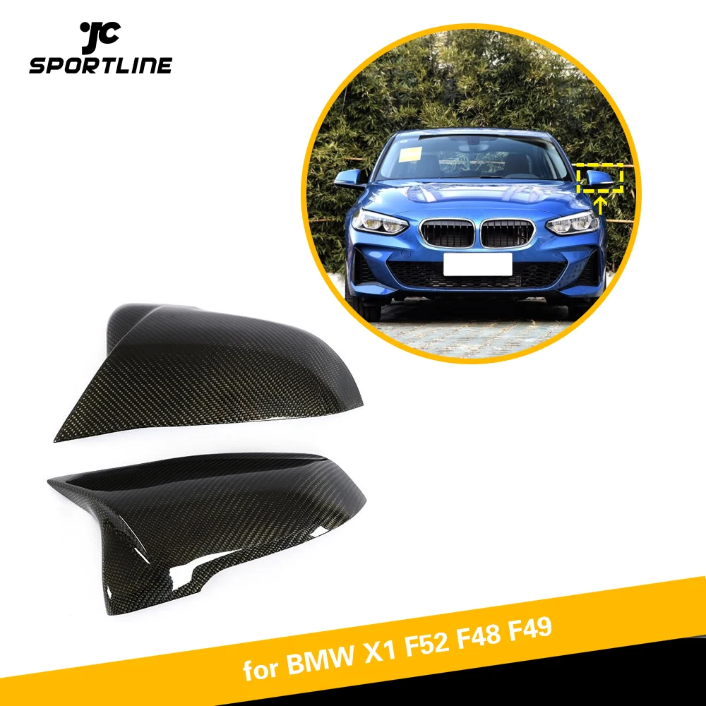 

Накладка на зеркало заднего вида автомобиля колпачки для BMW 1 серии F52 X1 F48 F49 2016-2019, замена углеродного волокна
