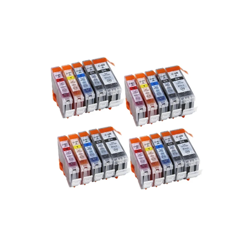5PK PGI-520 картридж с чернилами для MP540 MP550 MP560 MP620 MP630 MP640 MP980 MP990 MX860 MX870 IP3600 IP4600 IP4700 |
