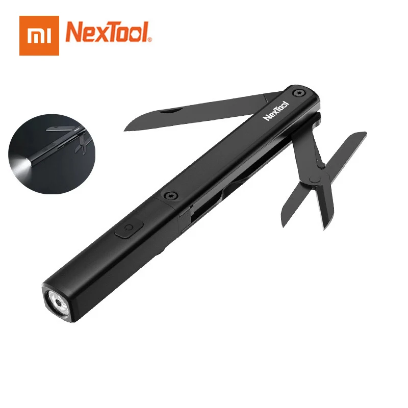 

NEW2022 Xiaomi Multifunctional Pen Tool N1 3 In 1 Portable Flashlight Scissors Pen-Shaped Tool Set USB Rechargeable IPX4