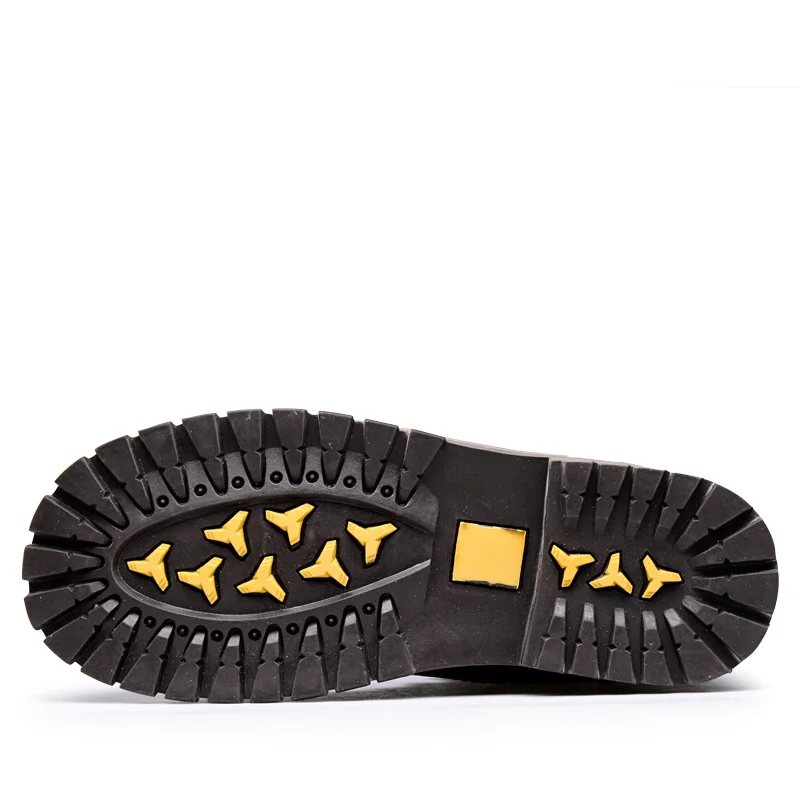 Новинка зимние мужские ботильоны в байкерском стиле с мехом и плюшем теплые классические модные ботинки