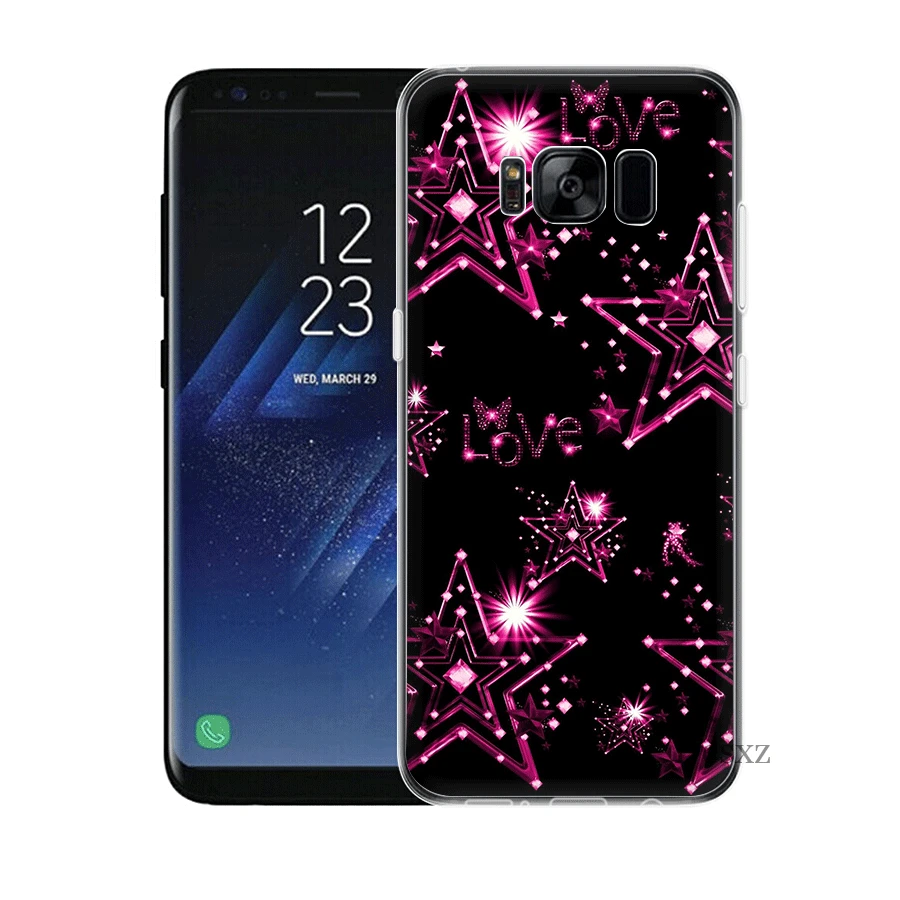 Чехол для телефона Samsung S3 S4 S5 S6 S7 S8 S9 S10E S10Plus Note 8 9 M10 M20 M30 M40 фиолетовый блеск фон |