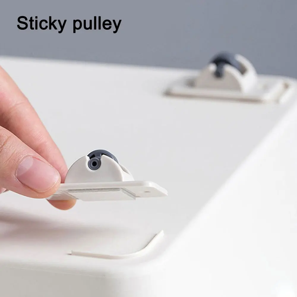 12Pcs Storage Box Pulley Self Adhesive Casters Wheels Funny Home Toy Portable And Durable Furniture Box's Skateboard | Обустройство