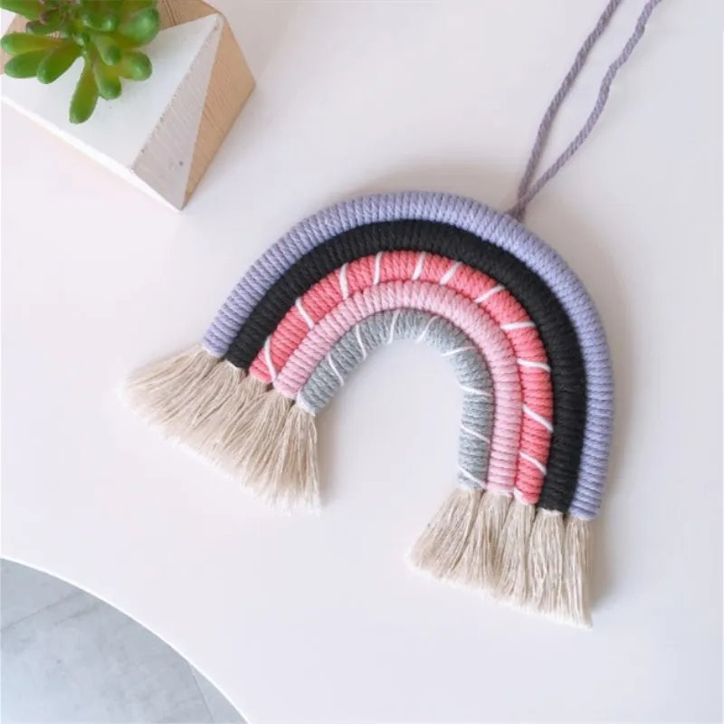 Радужные украшения ручной работы гобелен для детской комнаты подвесная подвеска