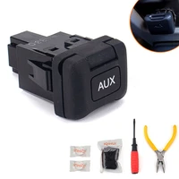 auxiliary jack switch of audio input video interface jack aux for honda civic 2006 2007 2008 2009 2000 2011 car accessories