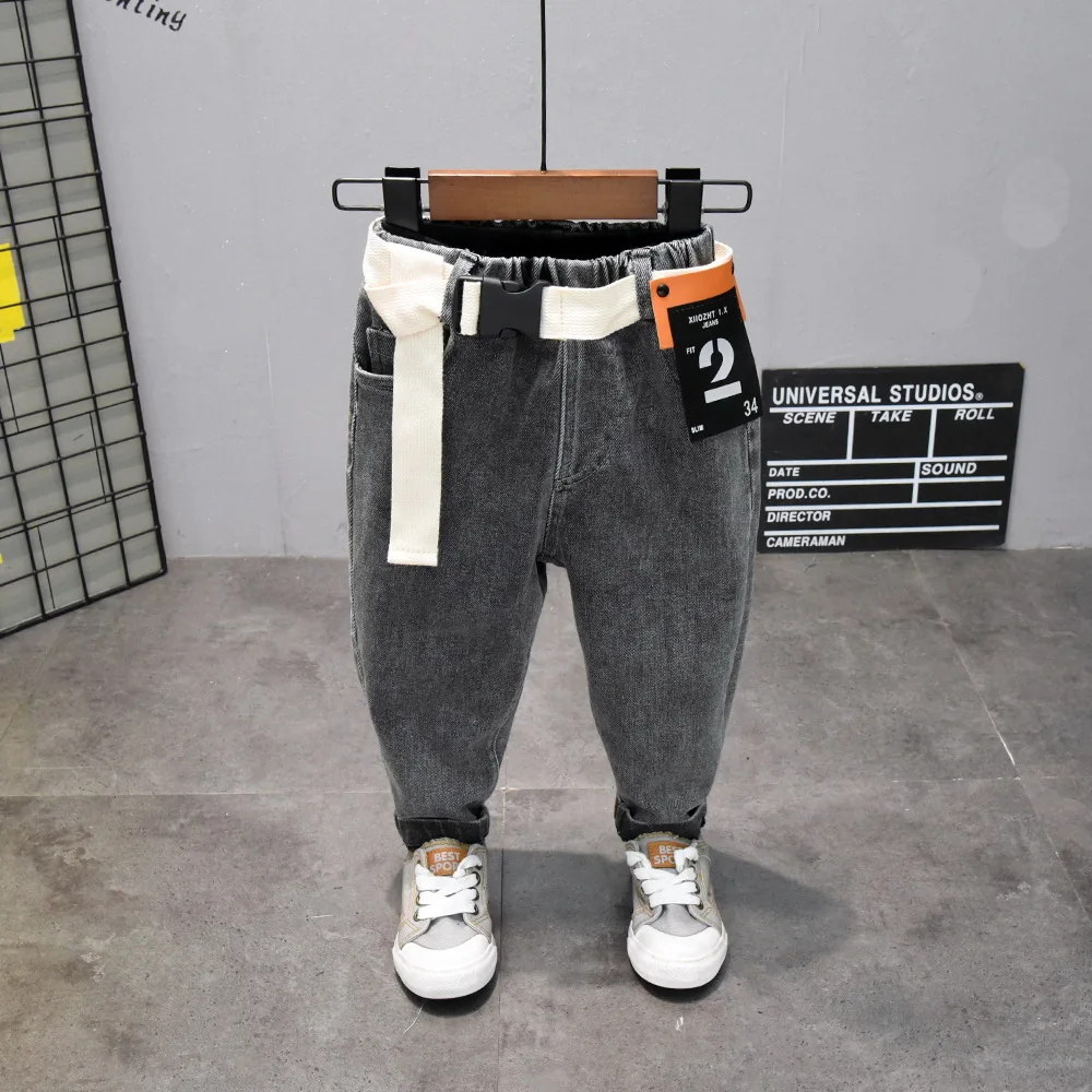 Модные джинсы для мальчиков на весну и осень джинсовые брюки детей от 2 до 7 лет