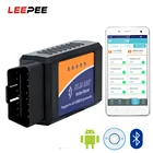 Считыватель кодов LEEPEE OBD2 EML327 V2.1, сканер с Bluetooth, автомобильный диагностический инструмент OBDII для Android