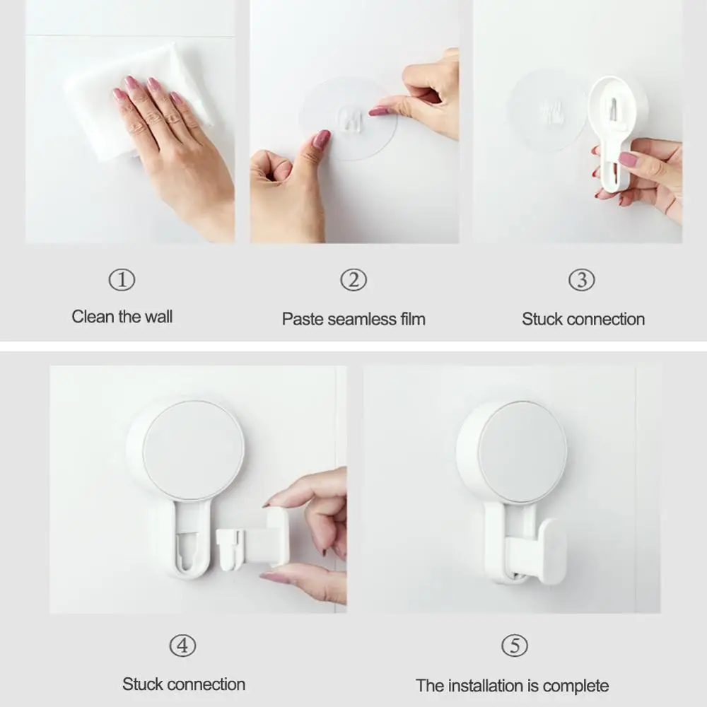 Настенный крючок 1 шт. прочная белая присоска вешалка для кухни ванной держатель