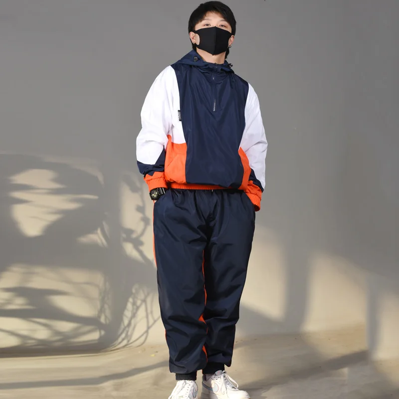 Костюмы в стиле хип-хоп для взрослых сшитые цветные Одежда уличных танцев