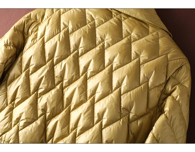 

and Japan Style Thin Coats Jackets Winter 90% White Duck Down Wide-waisted Single Breasted Solid Warm Coat Women