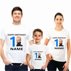 Одинаковые Семейные комплекты для мальчиков и девочек, футболки одежда Мама и я футболка с короткими рукавами мой день рождения с изображением мышки It Is My 1-10