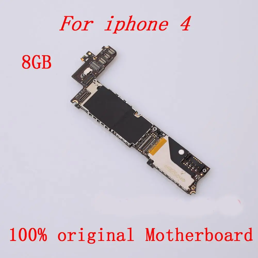 100% оригинальная материнская плата разблокированная для iPhone 4 Хорошая рабочая 8 ГБ
