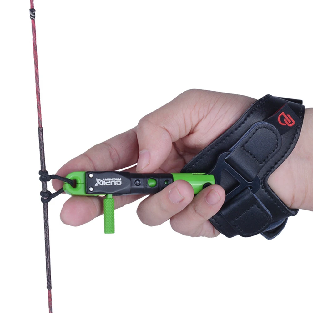 

Archery Release Trigger Compound Bow Caliper Adjustable Release Attachment With Wrist Strap Black Compound Bow Caliper Hunting